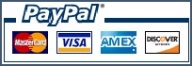 Paypal processes Credit card orders for us. You don't have to be a Paypal member to use this service. All major credit cards are welcome. It's fast easy and secure